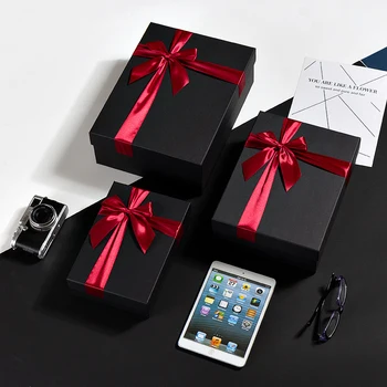 

Multi Size Black Gift Storage Box For Ring Earring Charm Jewelry Case Necklace Wedding Supplies