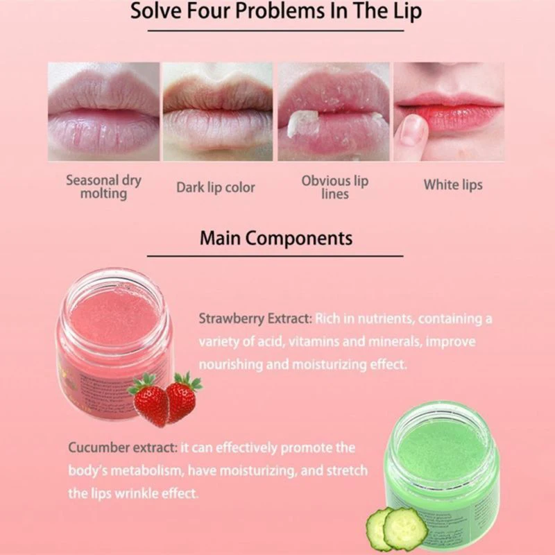 1PC Lip Scrub Lip Mask Sleeping Mask Lip Balm Lips Plumper Exfoliator Moisturizing Nourish Repair Fine Lines Lip Oil Care TSLM1