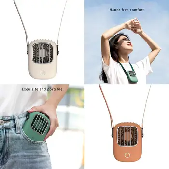

Portable Lazy Sports Halter Fan Mini Hanging Neck Fan USB Rechargeable Cover Halter Sports Fan Air Cooler Outdoor Artic Air