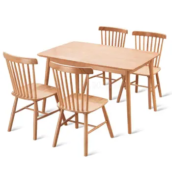 

Windsor Chair Nordic Wood Dining Chair Home Back Chair American Style Simple Restaurant Cafe Restaurant Chair