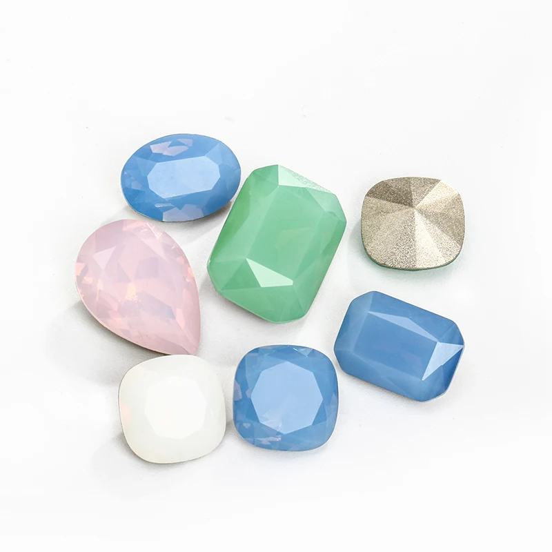 10Pcs Cushion Shaped K9 Glass Crystals for Crafts Sew On Rhinestones  Crystal Stone Glue On Pointback Rhinestones for Needlework