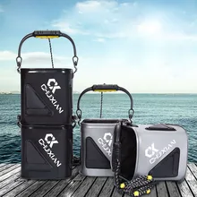 KOKOSSI 1 шт. EVA портативное складное ведро рыболовное ведро рыболовные снасти инструмент наружное Ведро складное ведро с веревкой рыболовные сумки