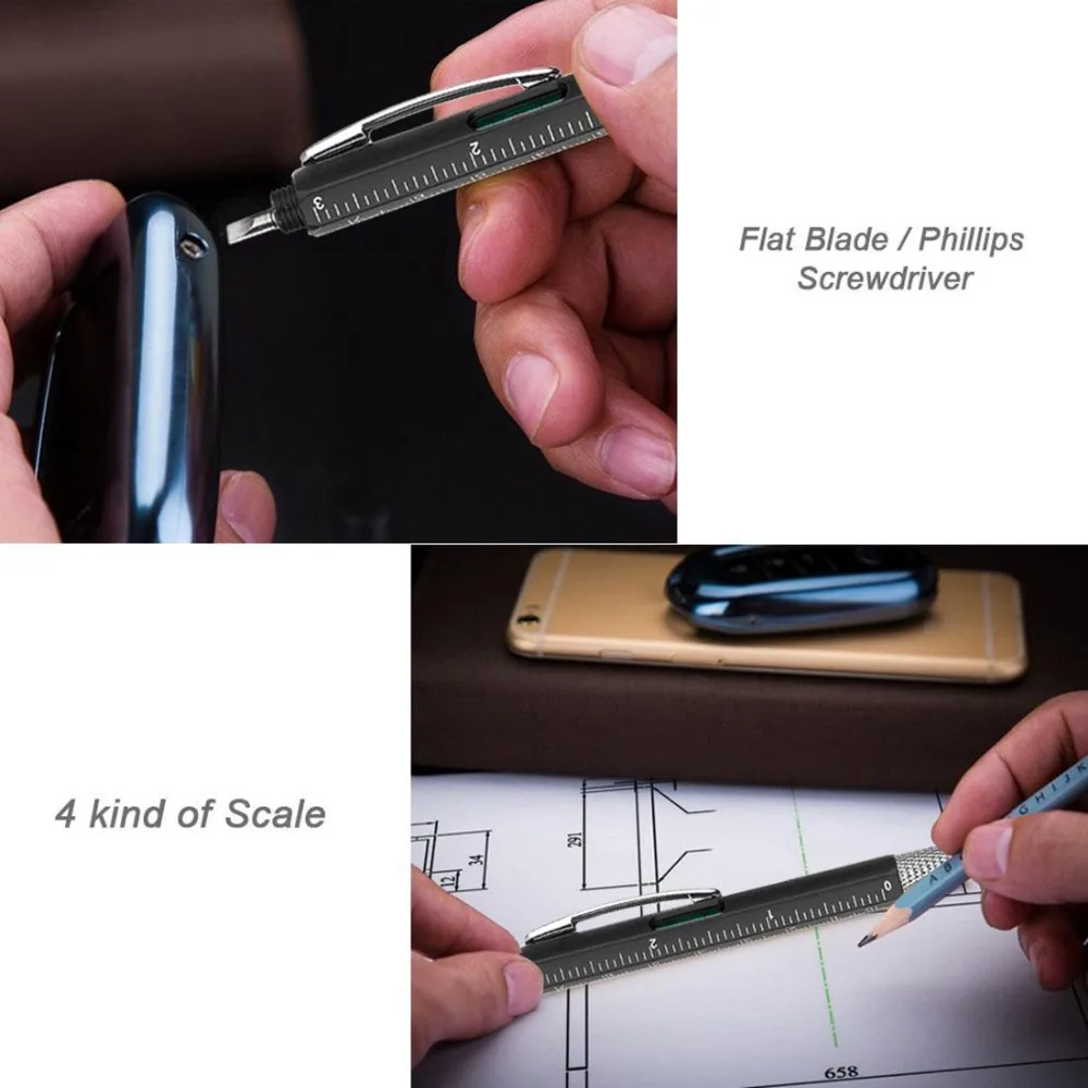 1 шт. 5 шт. 7 шт. многофункциональная ручка-стилус отвертка линейка градиентные синие чернила 1,0 мм сенсорный экран для планшетных ПК телефон iPad