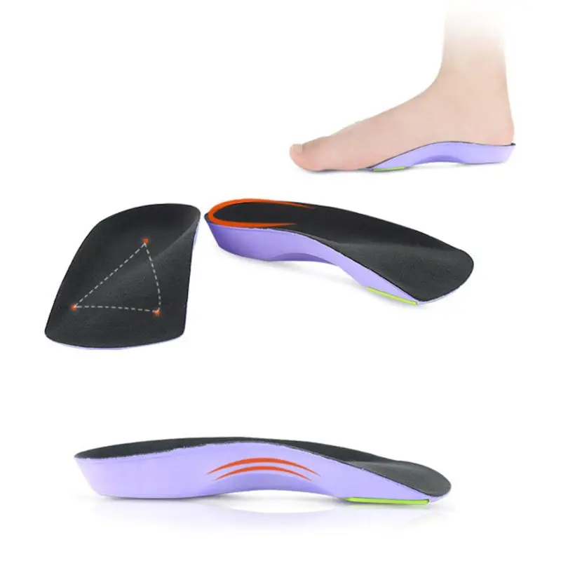 

3/4 Length EVA Flat Foot Orthopedic Half Shoe Insoles Arch Support Adjustable Pads Combination Kits for Women Men Pain Relief