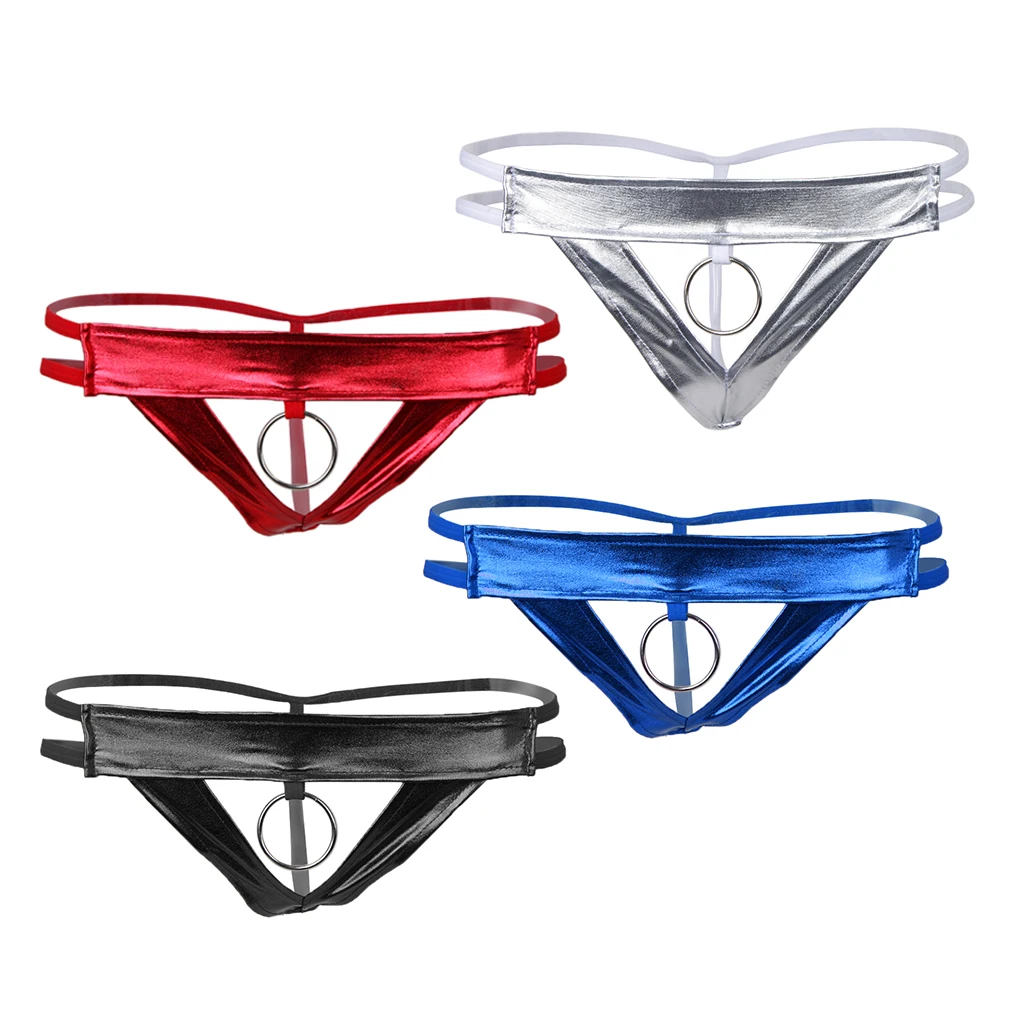 4 Colors Men's T-Back G-string Underwear Low-rise Man Bikini G-String Thong Erotic Lingerie Backless Breathable Underpants