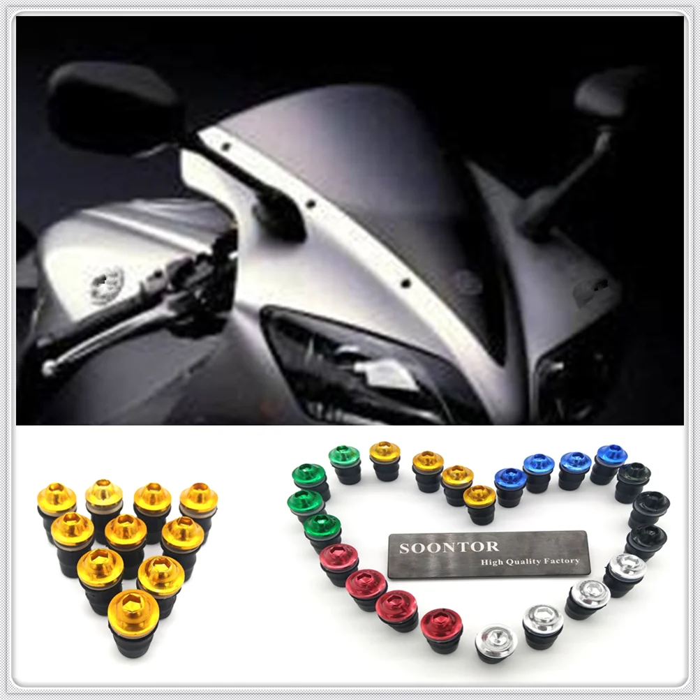 2019 motorcycle Windshield Windscreen Fastener Spike Bolts kit Screw Nuts for KTM 250XC-W 250EXC SUZUKI GSF650 BANDIT GSX1250 | Автомобили