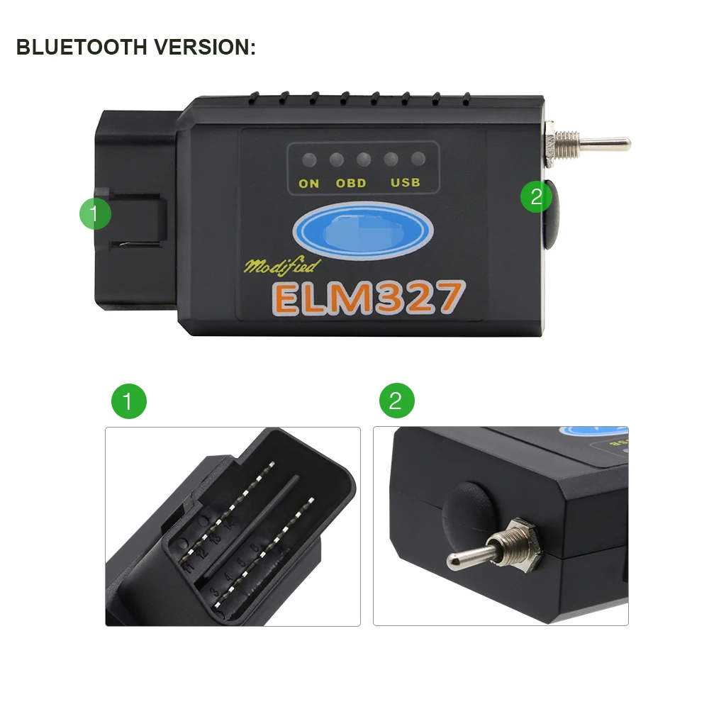 Диагностический прибор ELM327 USB V1.5 FTDI FT232RL + PIC18F25K80 для Ford HS CAN/MS CAN ELM 327 Bluetooth OBD2|obdii