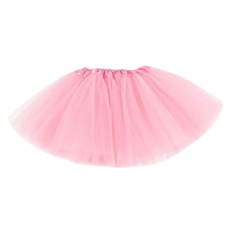 Детская танцевальная юбка-пачка для маленьких девочек, многослойная фатиновая юбка-американка с блестками для малышей, Детская шифоновая юбка - Цвет: P