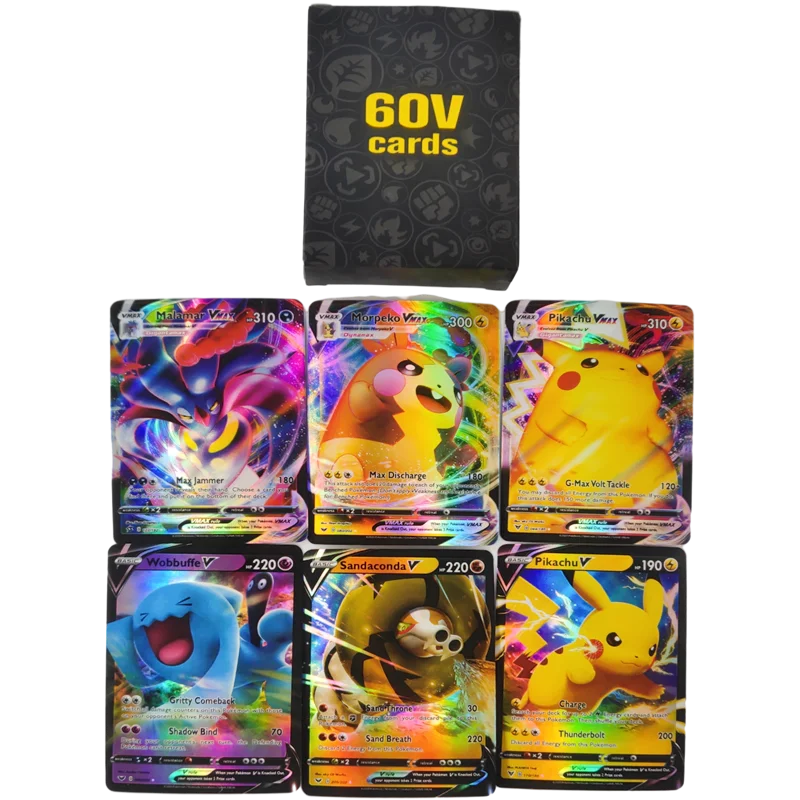 Покемоны Cartao V Brilhando Takara Tomy Мультяшные персонажи игра Экипировка Vmax сражение