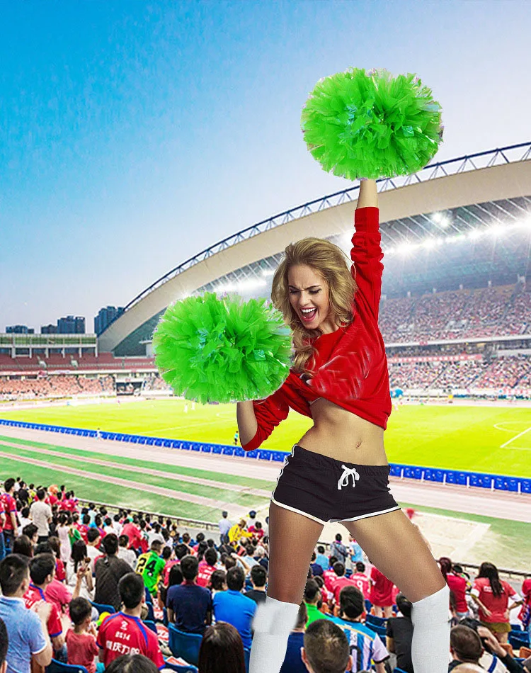 Новые танцевальные помпоны из фольги для чирлидинга, ручные Цветочные помпоны вечерние реквизит, украшение для мероприятий, сувениры