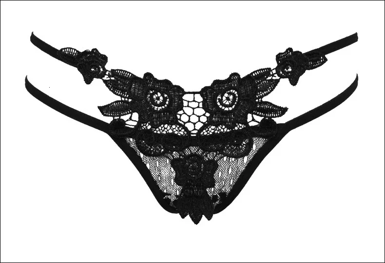 Женские трусики-стринги с вышивкой в виде бабочек, прозрачное кружевное сексуальное нижнее белье, женские трусы с низкой талией