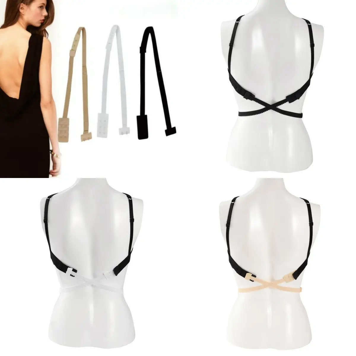 Bra Extender 1PC Adjustable Backless Bra Strap Adapter Converter Fully Extender Hook Women's Fashion Bra Strap Adapter