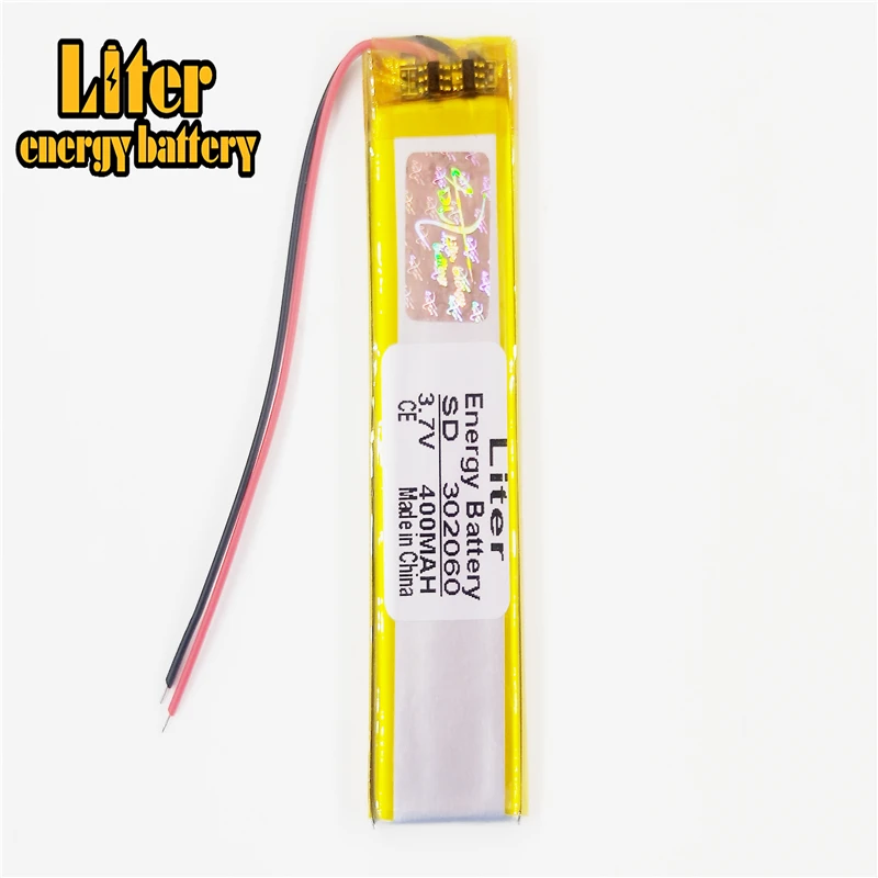 Polymer battery 400 mah 3.7 V 302060 smart home Li-ion for dvr GPS mp3 mp4 | Электроника