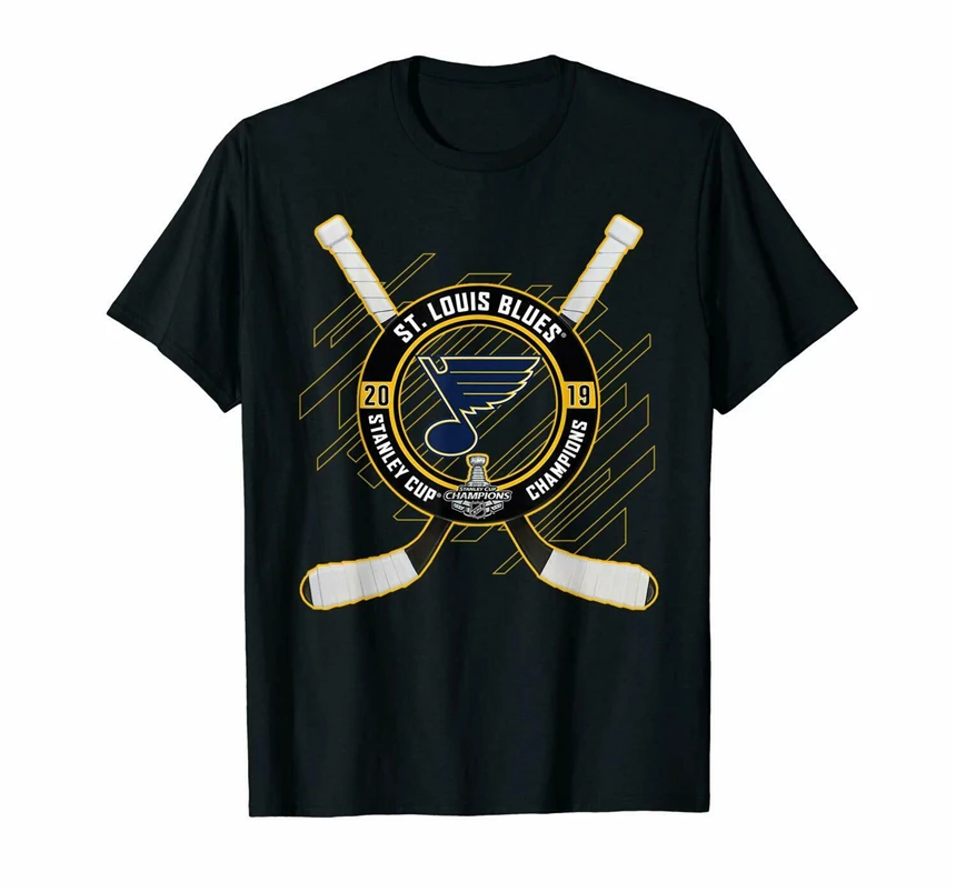 Black Stanley St-Louis Cup Blues Champions T-Shirt Us MenS Trend Customizetee Shirt |