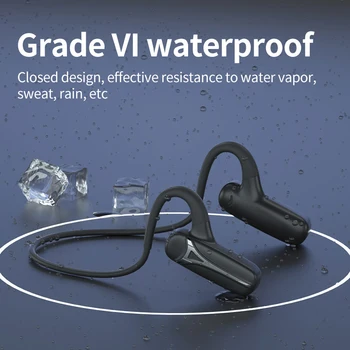 

1pc Fashion Smart F1 Bone Conduction Headphones Bluetooth 5.0 Hifi Wireless Not In-Ear Headset IPX5 Waterproof Sport Earphones