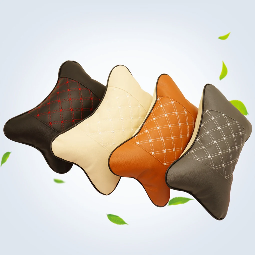 

PU Leather Car Neck Pillow Breathable Uinversal Auto Headrest Cushion Neck Protection Pillow Pad