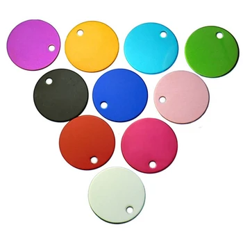 

WSFS Hot 100Pcs Personalized Circle Dog Cat ID Tags Customized Cat Puppy Name Phone Pet ID Tags Dog Cat Pet Tag Identity Plate C