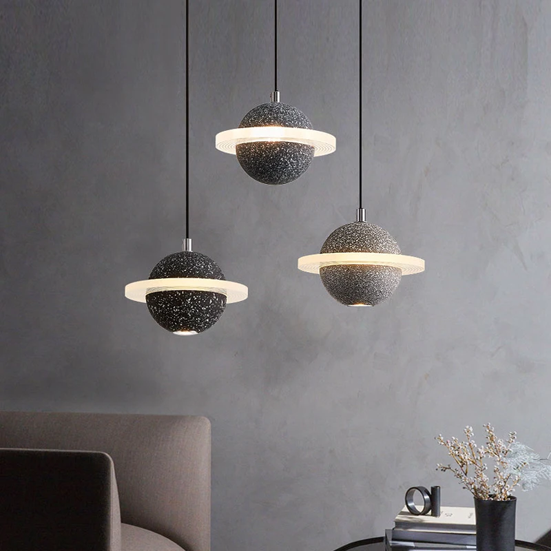 LED Chandelier Modern 2021 Crystal Planet 110-220V For Room Home Decoration lamp Living Cement Art lighting Ceiling hanging | Лампы и