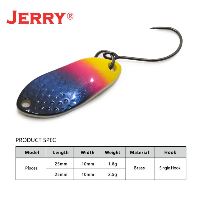 Jerry Pisces Ultralight Trolling Area Trout Fishing Lure 1.8g 2.5g