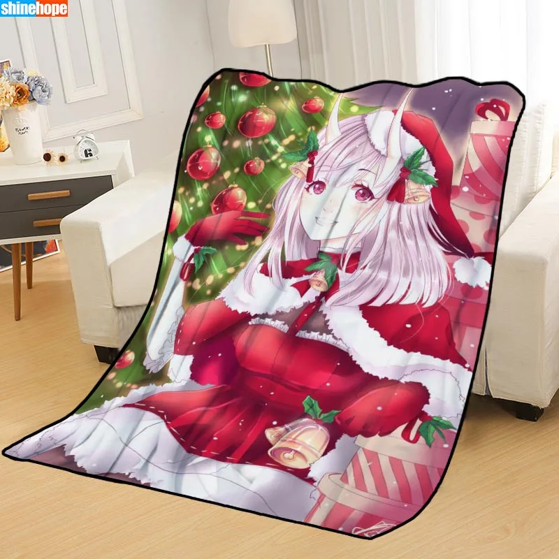 На заказ Аниме Merry Christmas Одеяла Пледы одеяло мягкое одеяло летнее одеяло аниме одеяло путешествия одеяло - Цвет: Blanket 3