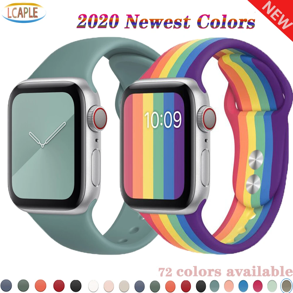 

Strap for apple watch 5 band 44mm 40mm iwatch band 42mm 38mm Sport silicone belt correa bracelet apple watch 5 4 3 2 accessories