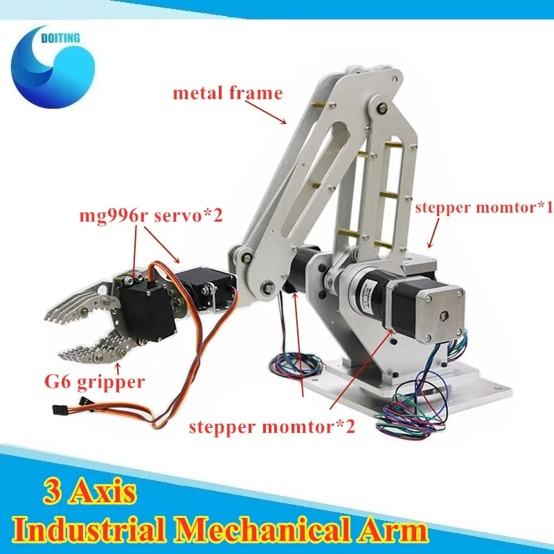 Axis Robot Mechanical Arm Industrial Robot Arm With G6 Claw And Hgh Precision Stepping Motor 3d Printing/ Writing/engraving - Action Figures AliExpress