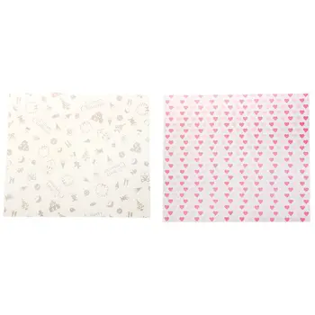 

2 Set Wax Paper, Food Wrapping Paper, Greaseproof Baking Paper,(Chocolate Christmas & Red Love Section)