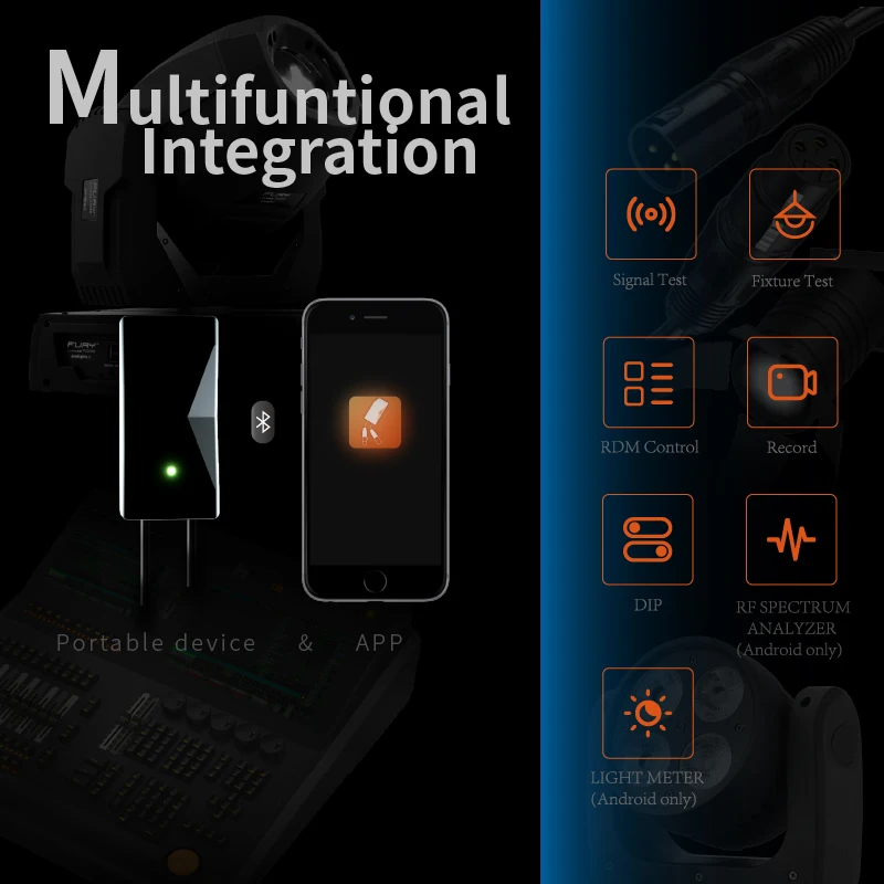Pknight DMXelf Multifunction DMX Test Tool DMX Tester（3-pin or 5-pin）