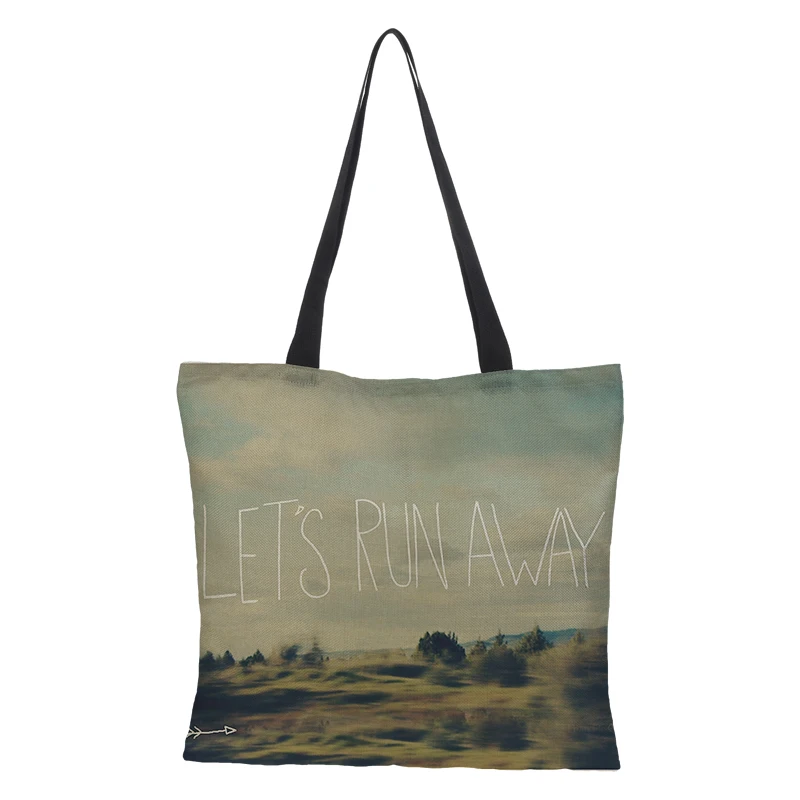 Crowsdale, индивидуальная Двусторонняя Льняная сумка с принтом, серия botany, женская большая сумка для покупок, женская сумка на плечо, 43 см* 43 см - Цвет: 10