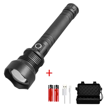 

XANES P70 4000 Lumens 18650 Battery Zoomable Flashlight 3 Modes Waterproof Work Lamp With USB Cable 2xBattery Storage Box Torch
