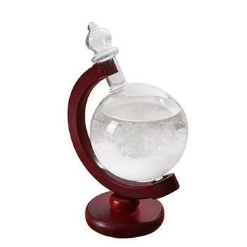 

Creative Storm Glass Bottle Globe-Shaped Desktop Weather Station Weather Predictor Transparent Ball Storm Glass Home Decor
