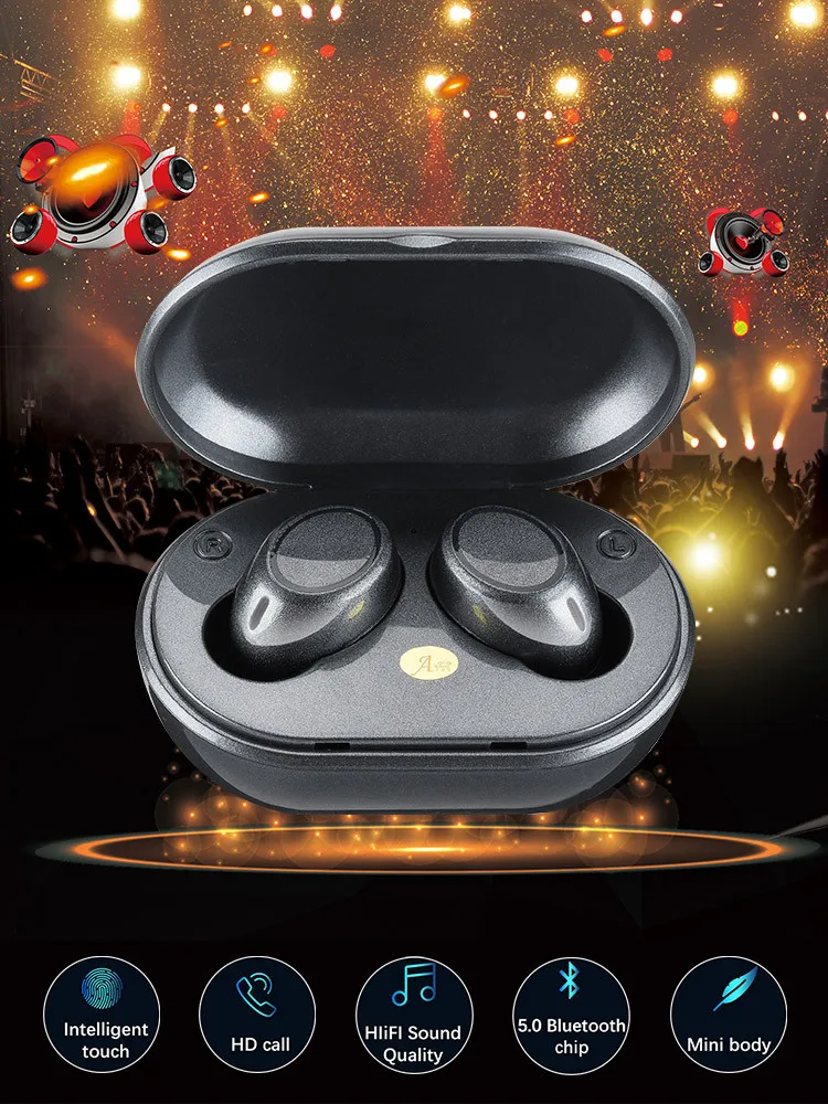 Wireless Sports Headphones BT 5 0 Earphone with Charging Case for Sport Gym Fashion Sports Multi function Big Battery