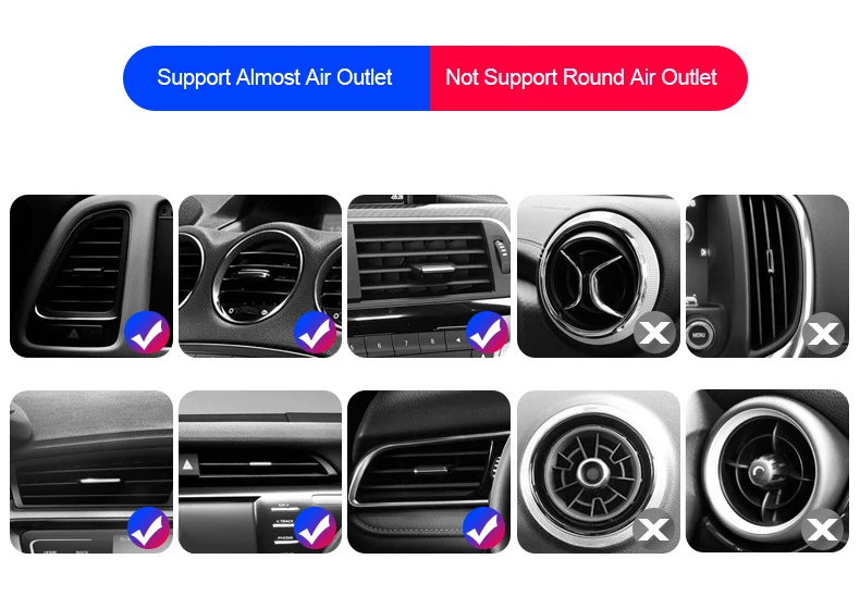 R2 Qi Car Wireless Charger 3 in 1 Infrared Air Vent Car Phone Holder Mount for iPhone Samsung Xiaomi Huawei cellphone
