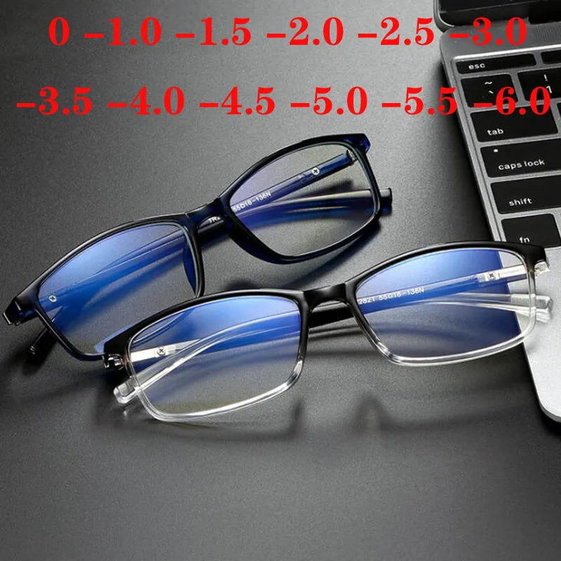 Thin Frame Myopia Glasses Blue Coated -1.0 -1.5 -2.0 -2.5 -3.0 -To-6.0 Reading +100 +150 +200 +250 +300 +350 +400 4