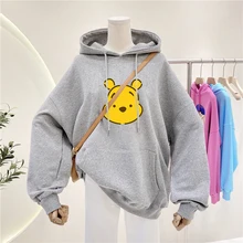 

Disney 2022 New Autumn Winter Hoodies Women Casual Pocket Long Sleeve Hooded Sweatshirts Loose Oversized Pullover Hoodie Woman