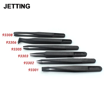 

1 PC Anti-static Useful Carbon Fiber Tweezers Plastic Antistatic Straight Curved Conductive Tweezer Clip Hand Tools