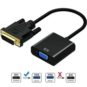 

Full HD 1080P DVI-D to VGA Adapter 24+1 25Pin Male to 15Pin Female Cable Converter for PC Computer HDTV Monitor Display D8