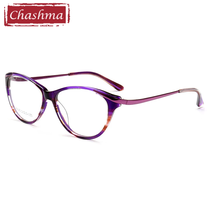 Purple Armacao de oculos feminino очки по рецепту оправа для очков ацетат женские очки в леопардовой оправе для подростков - Цвет оправы: Purple