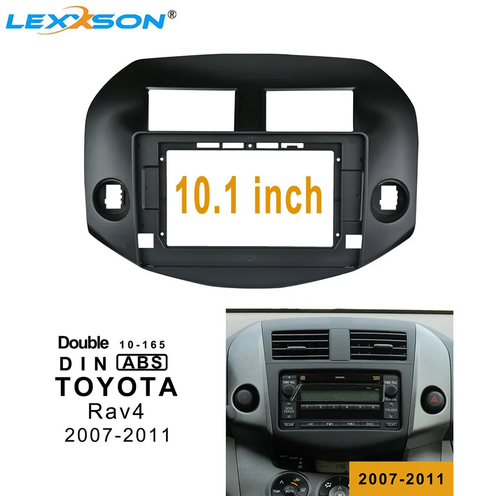 LEXXSON 10,1 дюймов автомобильный радиоприемник для TOYOTA Rav4 2007-2011 Автомобильный dvd Радио 2 Din фасции аудиоадаптер Панели Наборы винтов - Название цвета: only frame