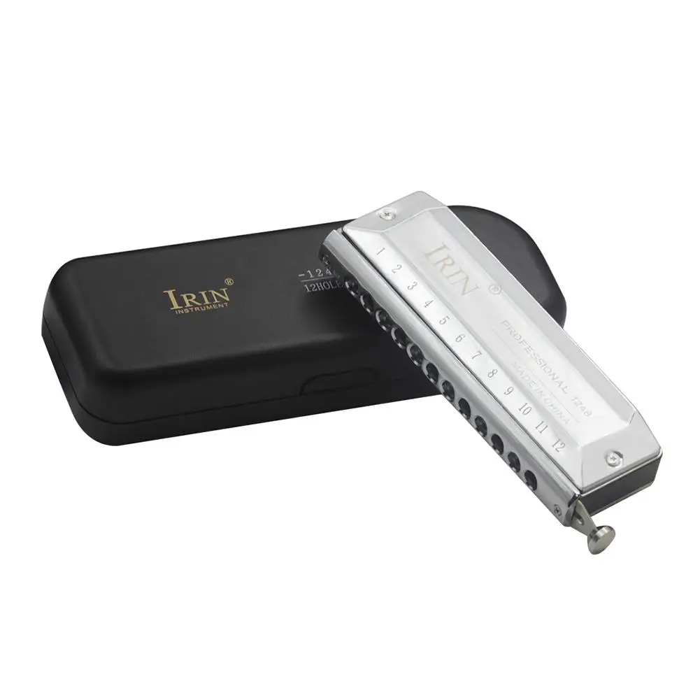 

Pocket Size 12 Hole 48 Tone Chromatic Harmonica Blues Jazz C Key Mouth Organ for Beginner Musical Instrument