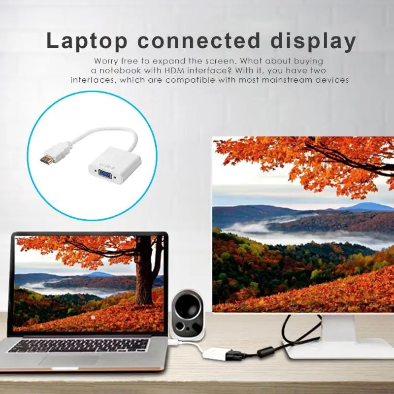 Vendita calda Cavo Audio Design Delicato HDMI Maschio a VGA Famale Adattatore del Convertitore Digi