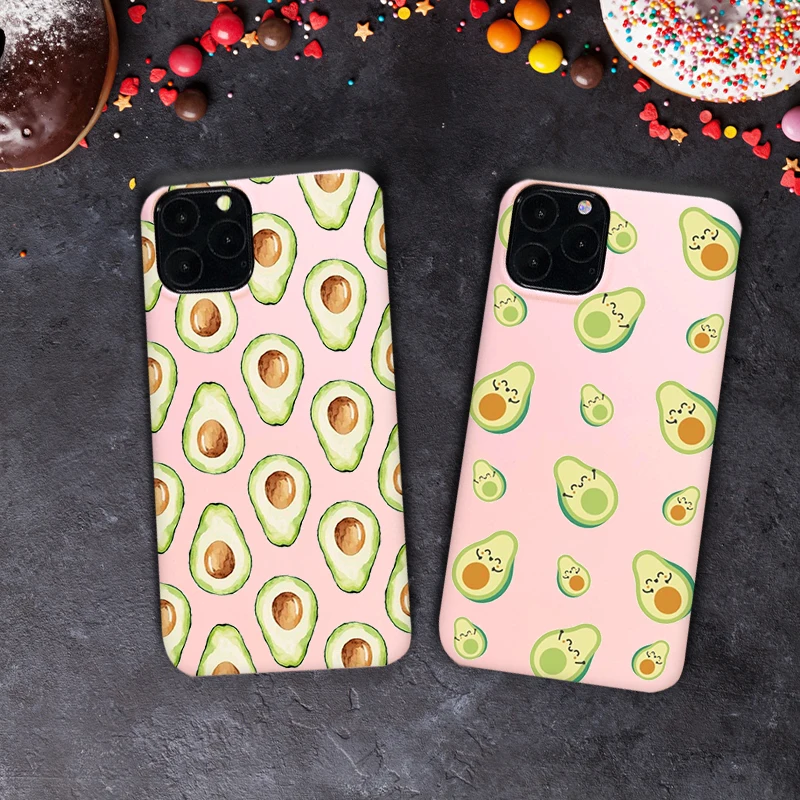 

The cute avocado range works on the iPhone 11 Pro X XR XS Max SE 6 6S 7 8 Plus 5s pink case