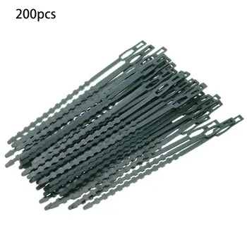 

200 Pieces Adjustable Garden Plant Twist Ties, 6.7 Inch Flexible Plastic Twist Ties Multi-Use for Secure Vine (Green) H7EC