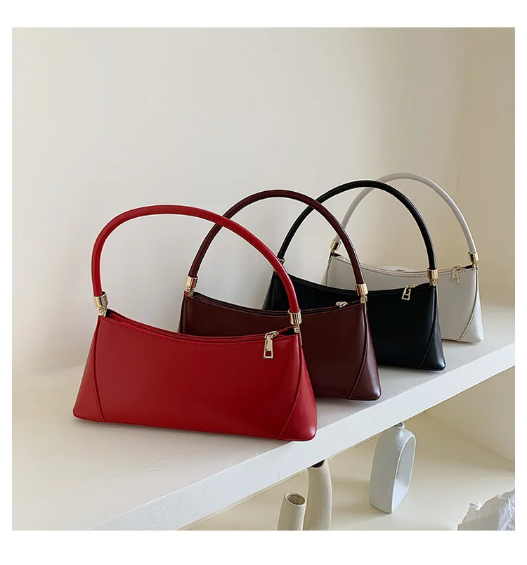 

High Grade Sense France Non-mainstream Design Retro Handbag Bag Women's 2019 New Style South Korea-Style Armpit Baguette Bag Fas