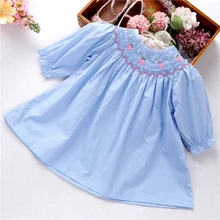 Летние платья со сборками для девочек; платье принцессы ручной работы с вышивкой; свадебные платья розового цвета; детская одежда; L19112750