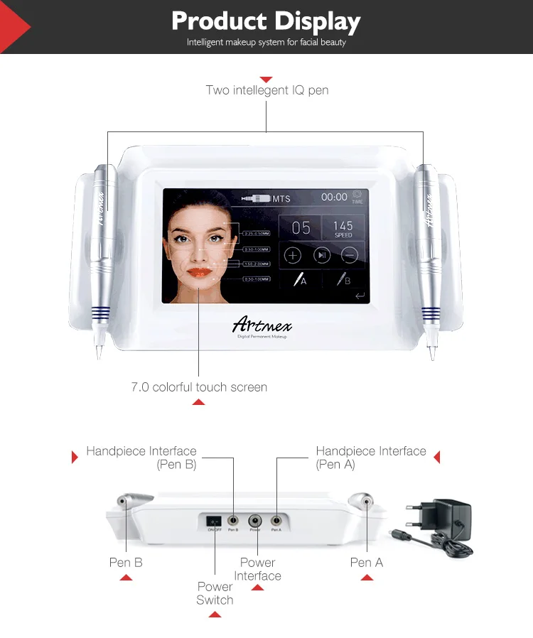 Прямая Artmex V11 Permanente Microblading цифровая Перманентная тату машинка для макияжа micro blading pen Artmex V11 V8 V9 V6