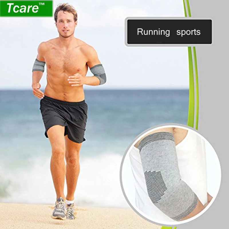 

Tcare 1Pair Elbow Compression Support Sleeve Brace Band for Recovery Training Aid Provides Pain Relief, suit for Men & Women