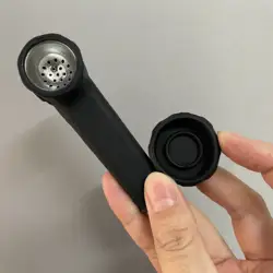 Tubulação de fumo preta contínua do silicone da tubulação mini com bacia 3.5 Polegada do metal