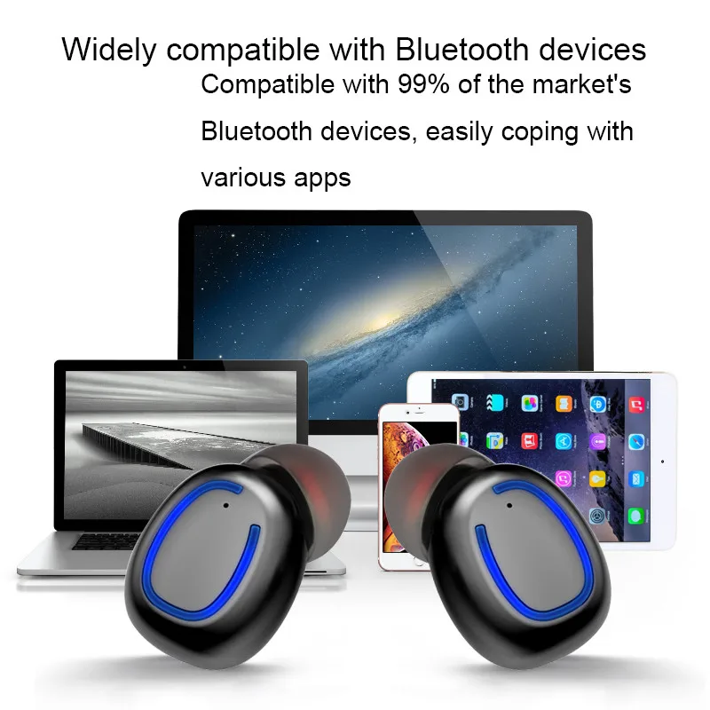 Mosunx, Bluetooth гарнитура, 5,0 настоящие беспроводные Bluetooth наушники, стерео Спортивная гарнитура, Bluetooth гарнитура для Xiaomi Samsung G9