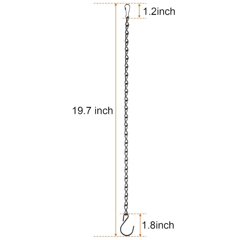 4 упаковки 19,7 дюймов висячая цепь, черная, для кормушек птиц, кашпо, приспособления, фонари, корзины, колокольчики и многое другое! Верхняя одежда, костюмы